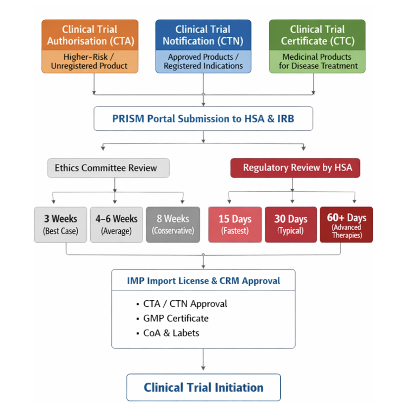 Regulatory process flow in Singapore